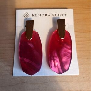 Kendra Scott pink and gold Aragon Earrings New